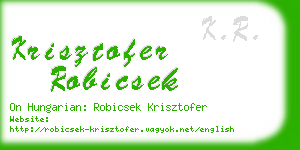 krisztofer robicsek business card